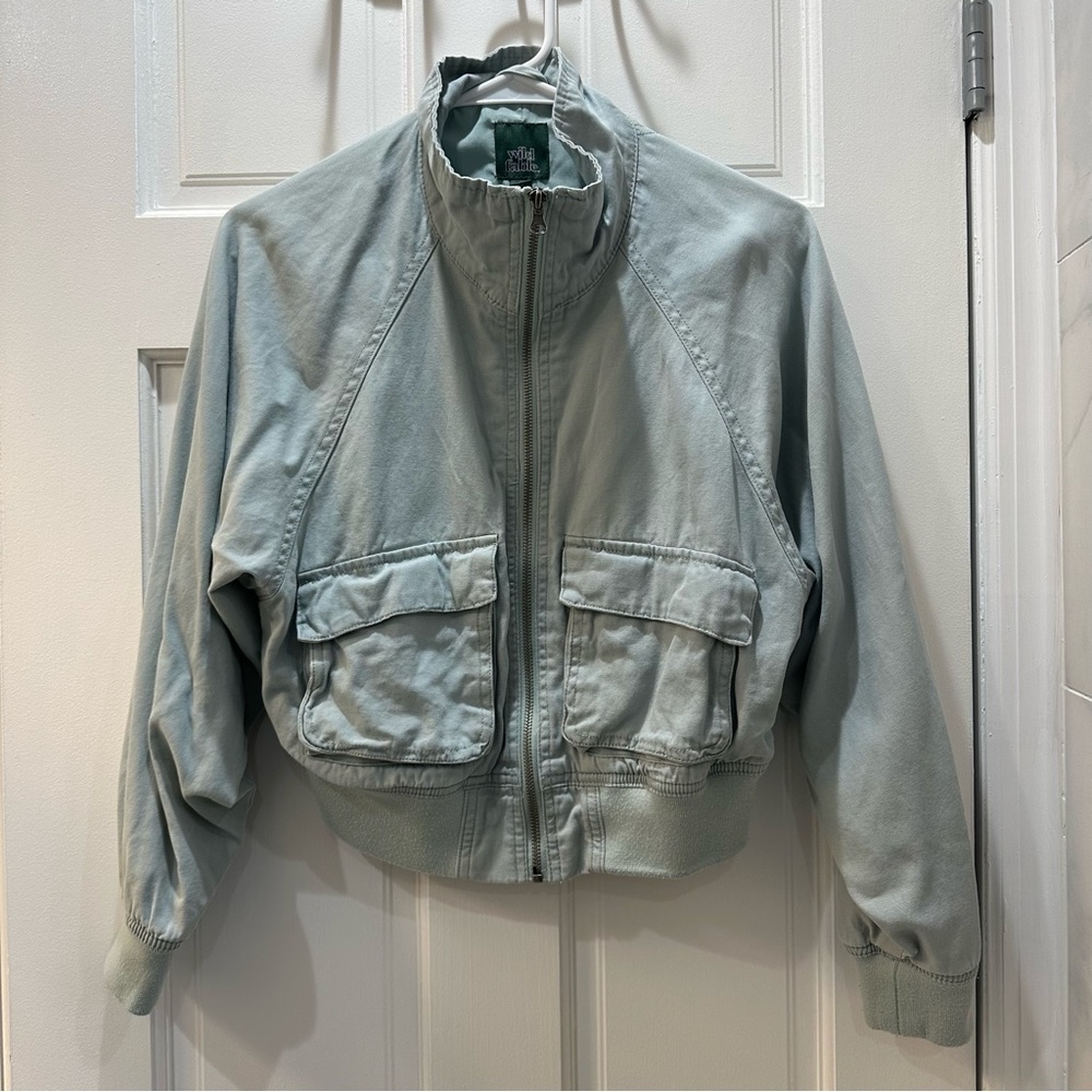 Cropped Denim-like Jacket